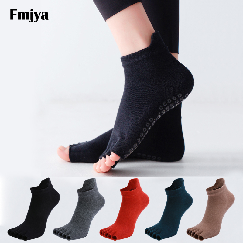 Pilates Yoga Grip Socks - Yoga Socks Half Toe Anti-Slip Silicone