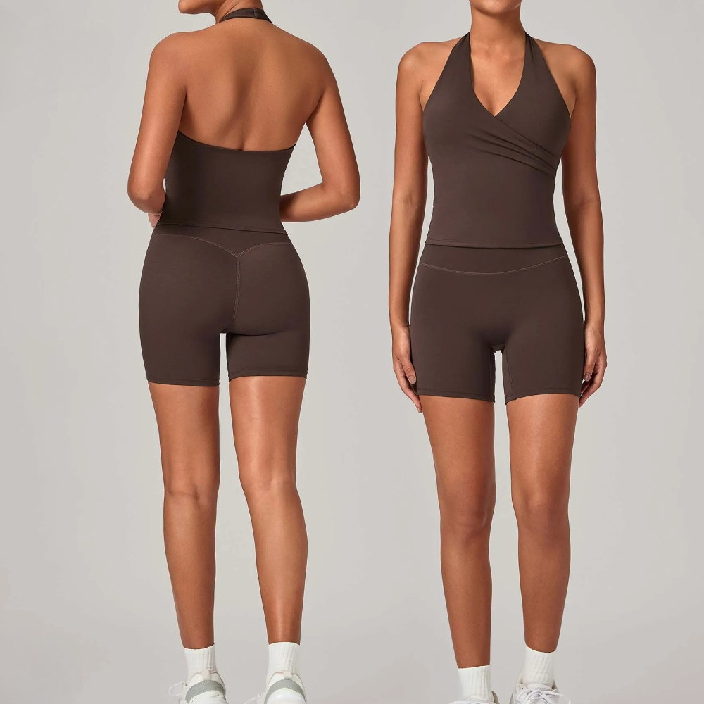Pilates Yoga Outfit - 2-piece Women Gym Jogging Sports Set