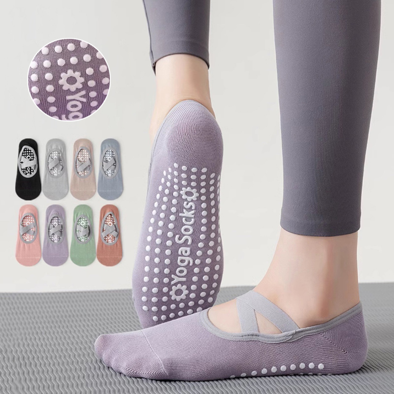 Pilates Yoga Grip Socks - Breathable Towel Bottom Yoga Socks Women