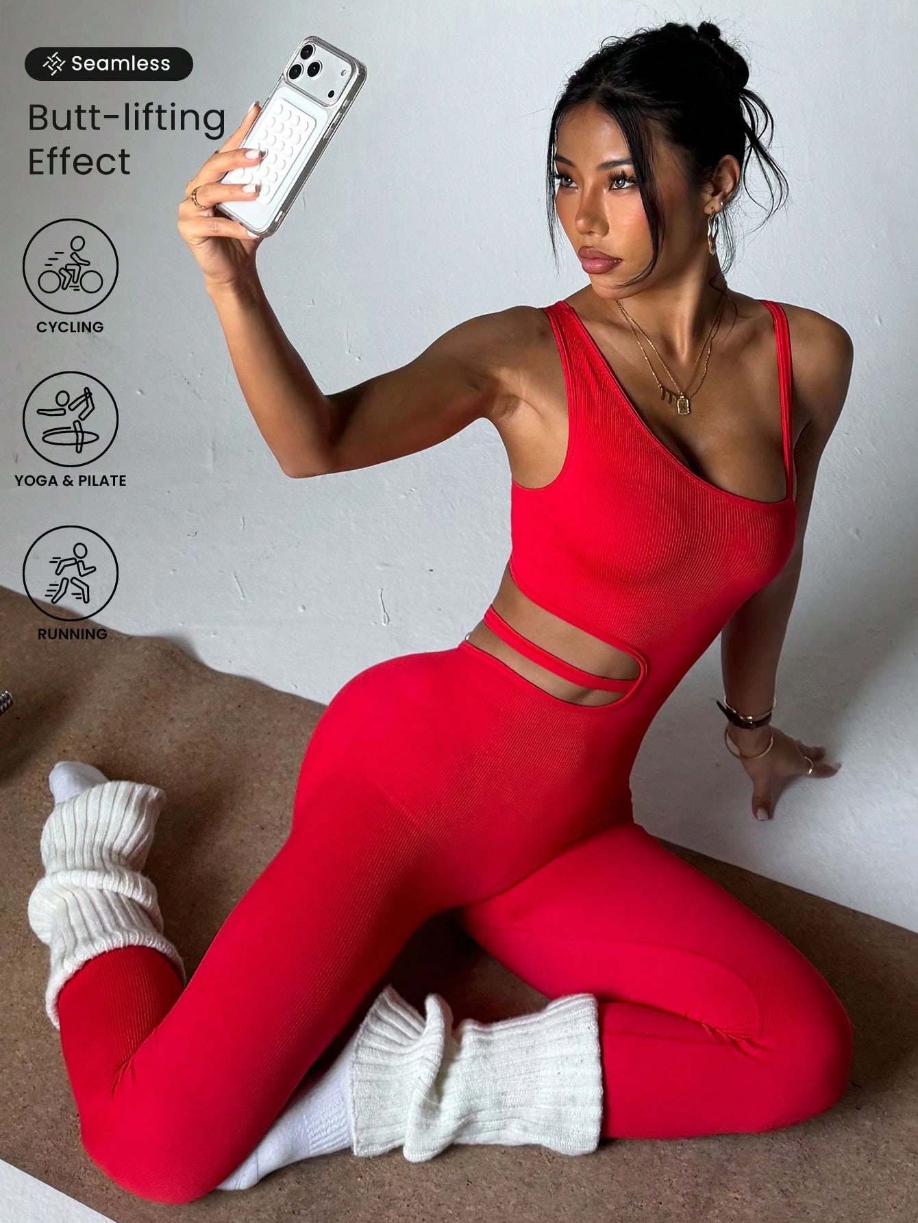 Pilates Yoga Leggings - Beautiful back design, sexy one-piece yoga