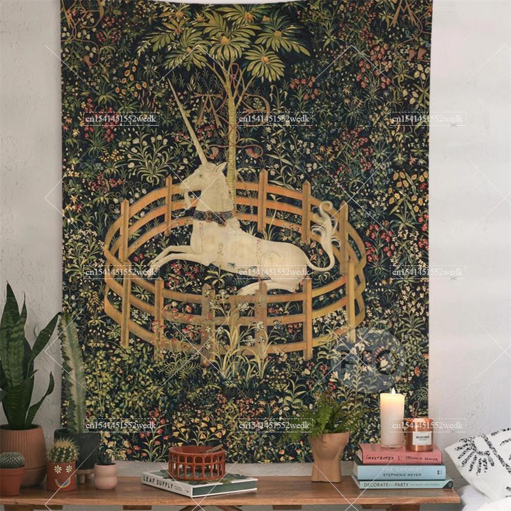 Pilates Yoga Studio - The Unicorn In Captivity Wall Tapestry
