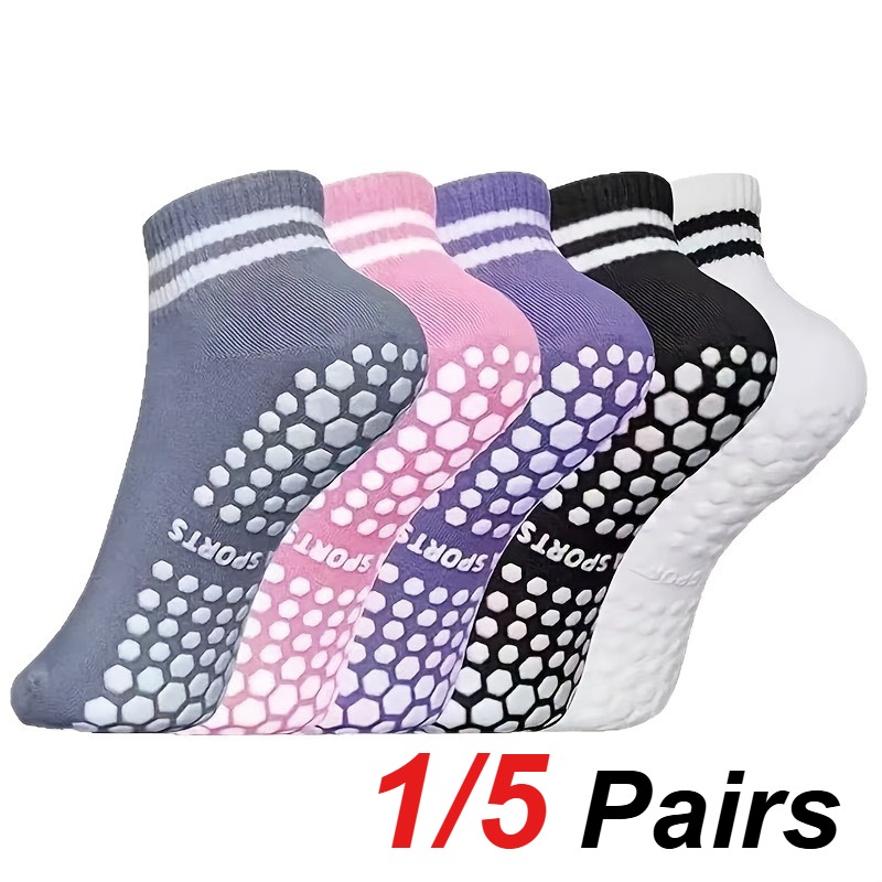 Pilates Yoga Origin - 1/5 Pair Women's Silicone Anti Slip