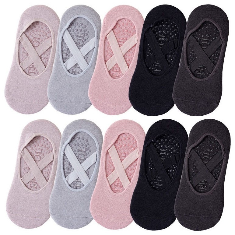 Pilates Yoga Grip Socks - 1/3 Pairs Yoga Socks Women Cotton