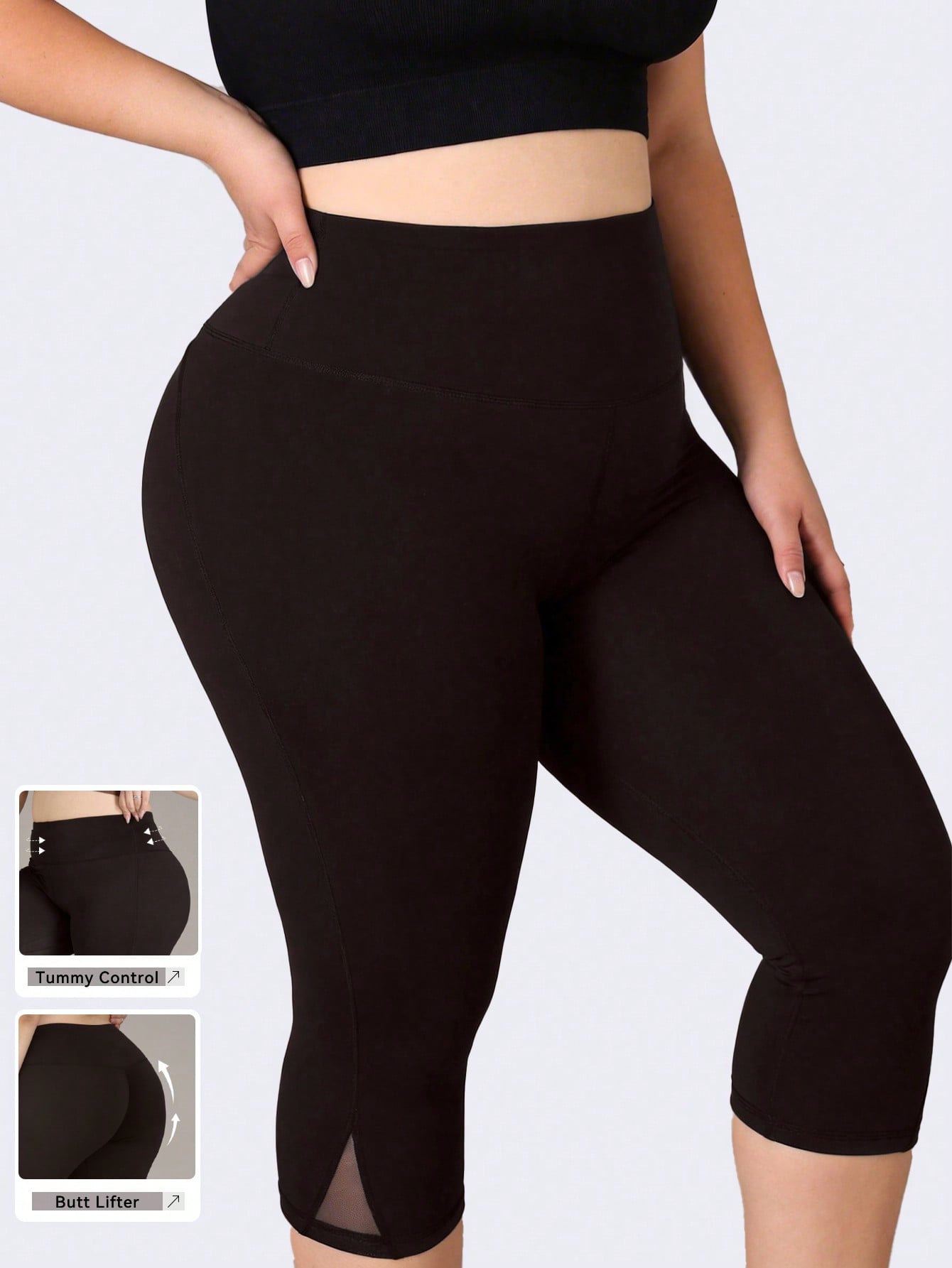 Pilates Yoga Leggings - Plus Size Gym Leggings Women Mesh