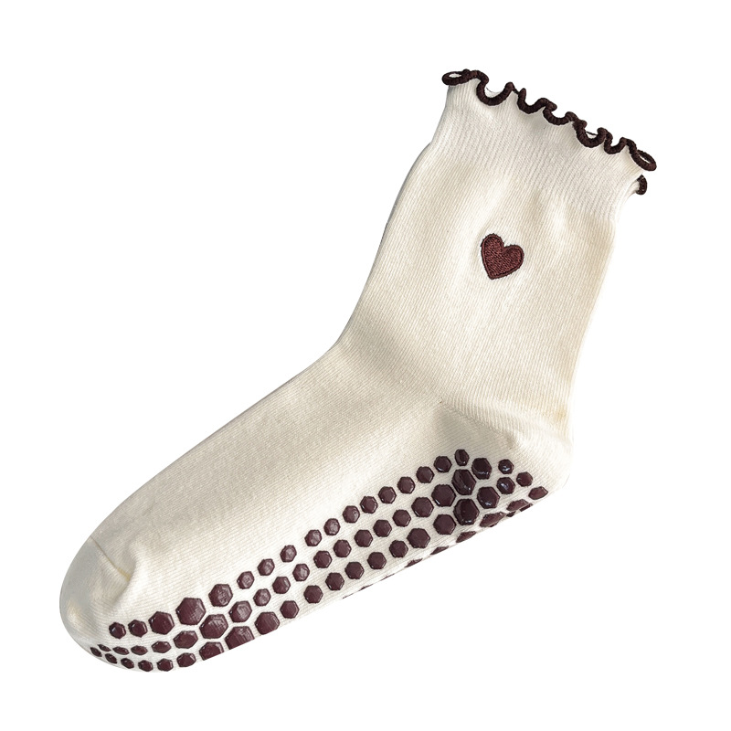 Yoga Socks Women Cotton Heart  - Pilates Yoga Grip Socks review and price