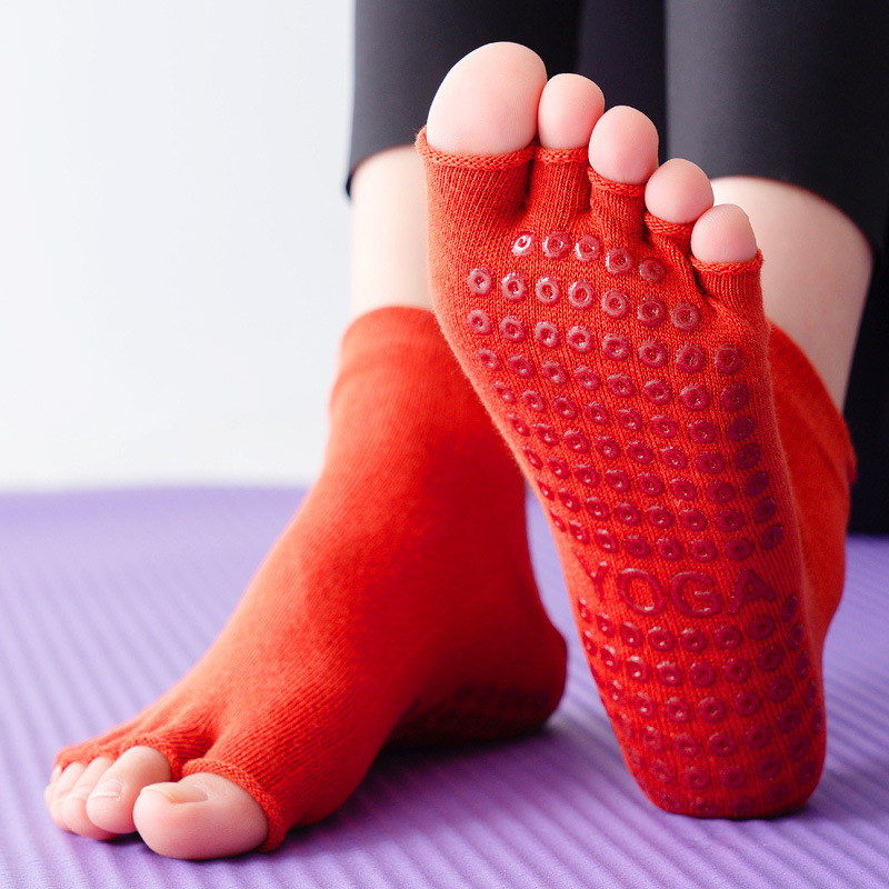 Yoga Socks Half Toe Anti-Slip  - Pilates Yoga Grip Socks review and price