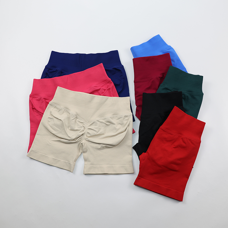 Low Ribbed Waist Yoga Shorts W - Pilates Yoga Logo review and price