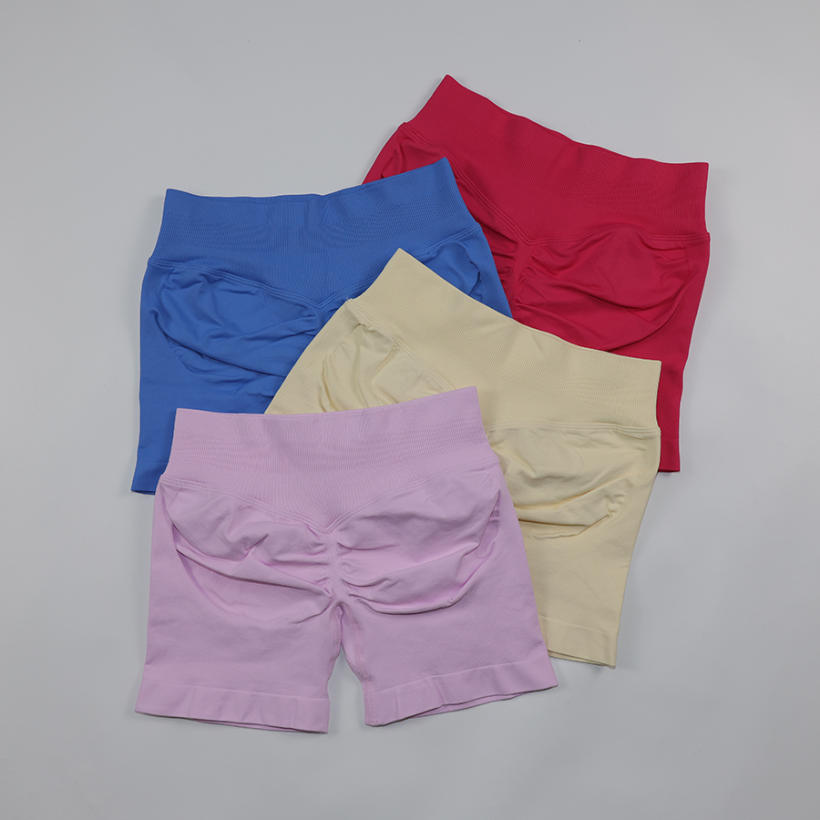 Low Ribbed Waist Yoga Shorts W - Pilates Yoga Logo review and price