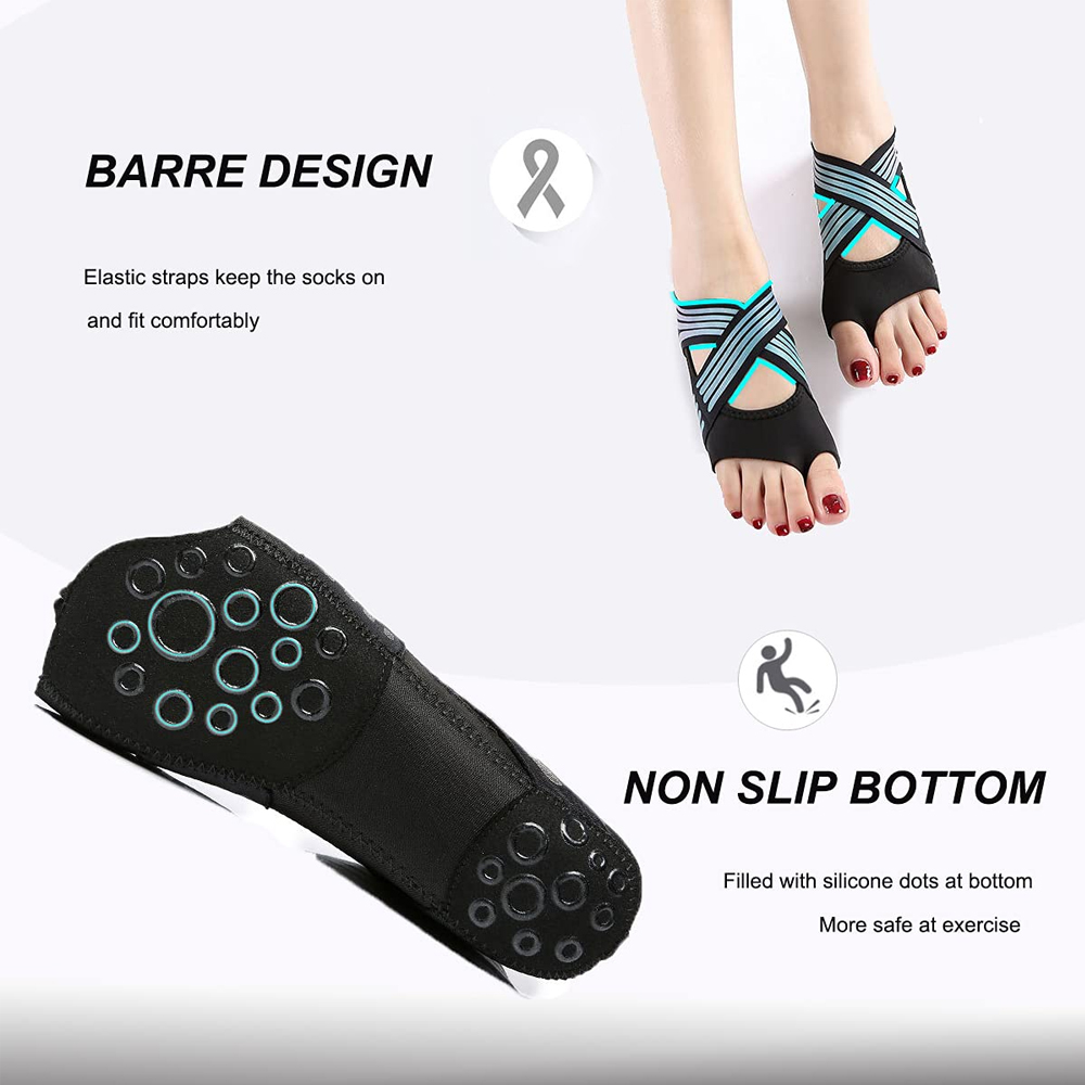 1Pair Women Non-Slip Toeless G - Pilates Yoga Grip Socks review and price
