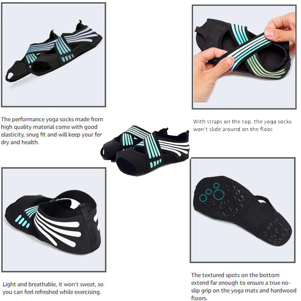 1Pair Women Non-Slip Toeless G - Pilates Yoga Grip Socks review and price