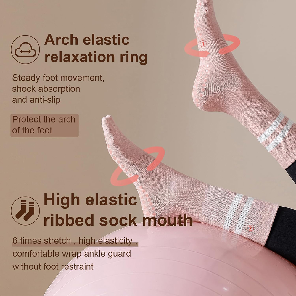 Yoga Pilates Socks with Grips  - Pilates Yoga Grip Socks review and price