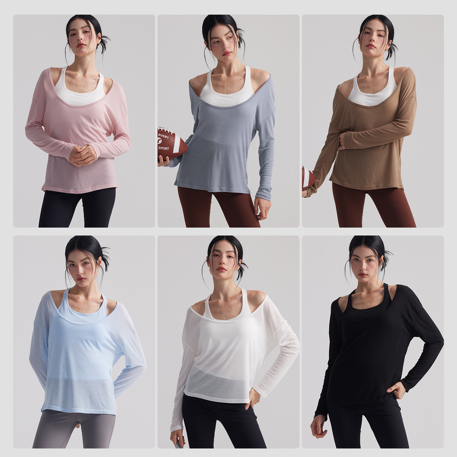 Women Loose Semi Sheer Long Sl - Pilates Yoga Outfit review and price