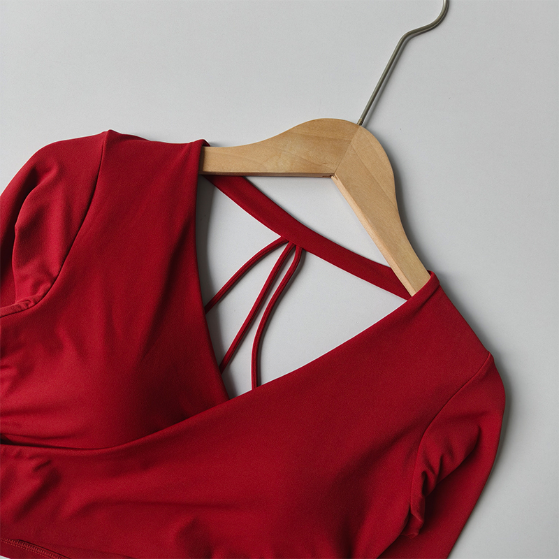 Gym Designed V-neck Long-sleev - Pilates Yoga Top review and price