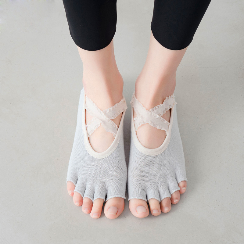 Five Finger Yoga Socks Lace Cr - Pilates Yoga Grip Socks review and price
